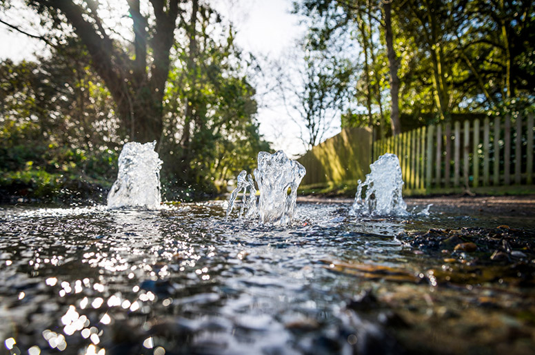 flooded streets and clogged drains