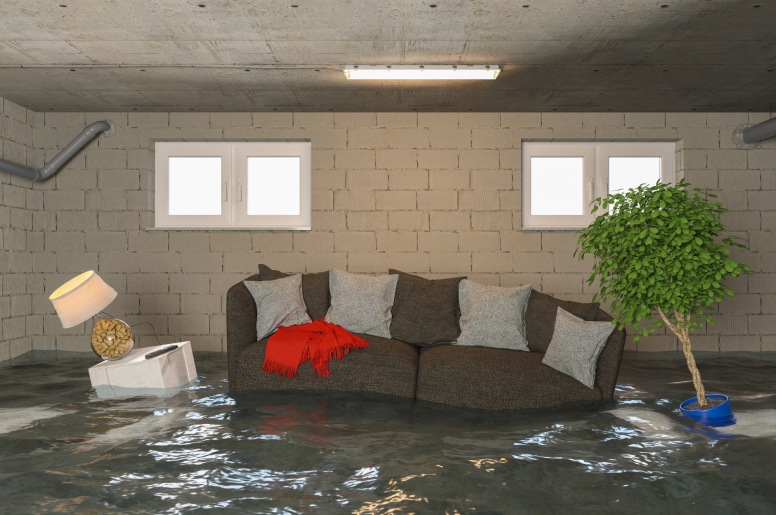  A flooded basement