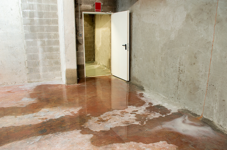 Basement flooding caused by sewer backup